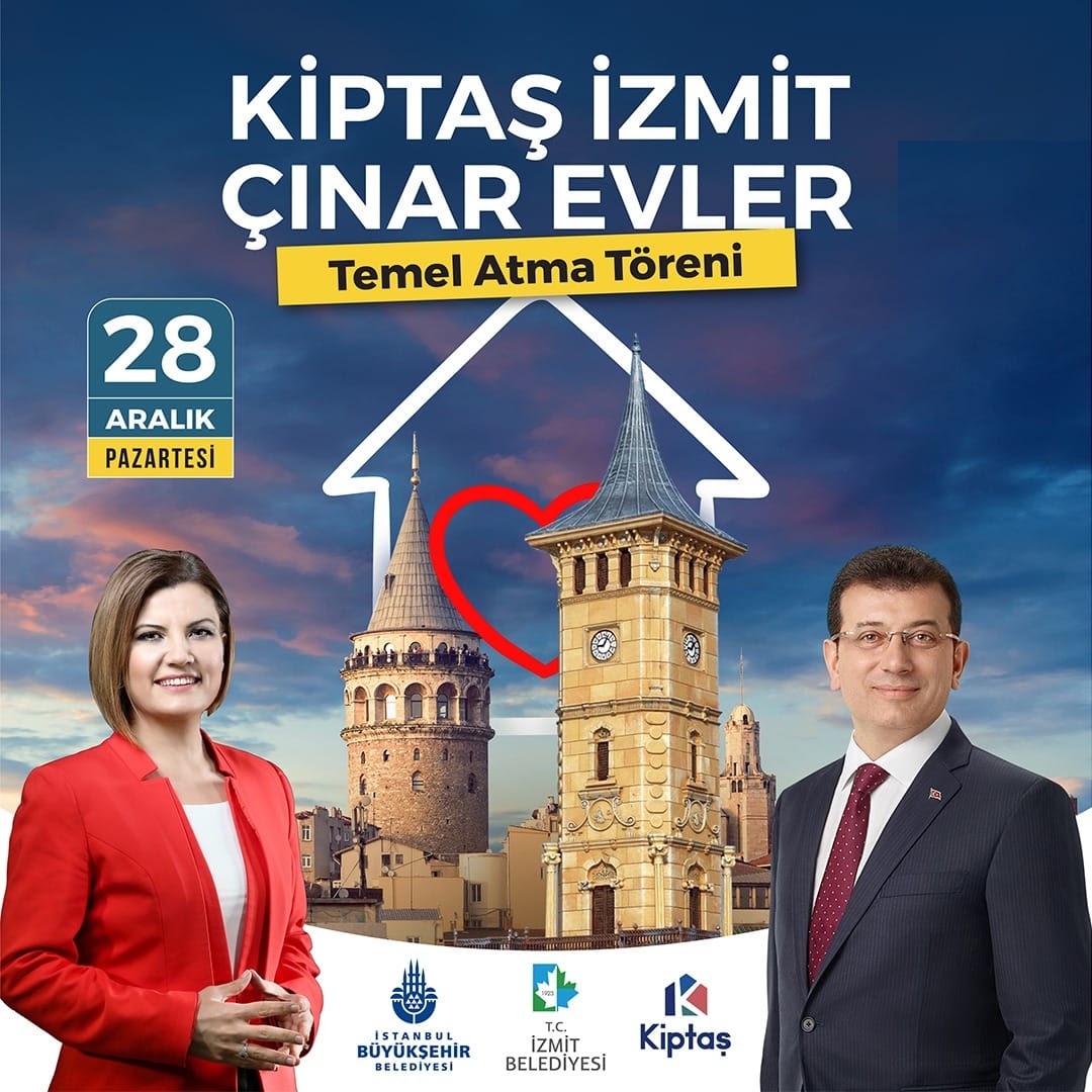 İzmitlilere müjde;  KİPTAŞ İzmit Çınar Evler’in temeli yarın atılıyor